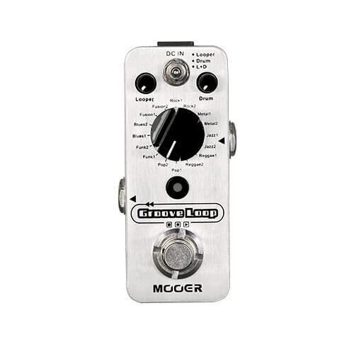 Mooer Groove loop Guitar Effects Pedal Looper Pedal 20 minutes Recording Time with Drum Patterns unlimited recording round