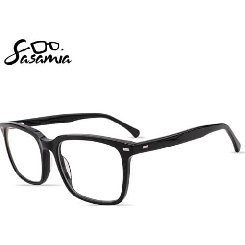 SASAMIA Male Glasses Frame Rectangle Shape Retro Light Weight can match With Prescription Lens Tortoise Color Men Eyeglasses