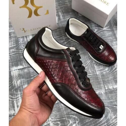 Billionaire Autumn And Winter Shoes Mens Shoes Fashion casual Mens Casual Shoes Leather cowhide Casual Shoes