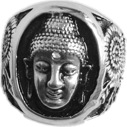 New arrival Sakyamuni Buddha ring 316L stainless steel jewelry wholesale rings