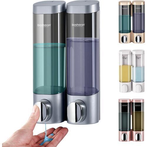 Single Double Triple 300ml Soap Dispenser Wall-mount Shower Bath Shampoo Dispenser Liquid Soap Container Bathroom Accessories