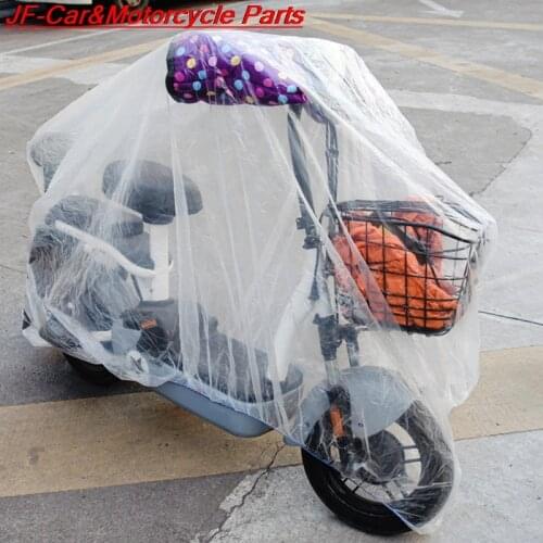 Disposable Motorcycle Cover Transparent Bike Protective Covers Outdoor Motorbike Protector Rainproof Dustproof Protection