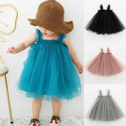 Sleeveless Baby Dress Summer Girl Clothes Princess Dress Sling Gauze Party Dress Girl Cute Baby Toddler Clothing toddler girl
