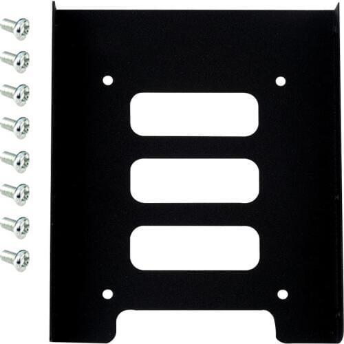 Portable 2.5 inch SSD HDD to 3.5 inch Metal Mounting Adapter Bracket Dock 8 Screws Hard Drive Holder For PC Hard Drive Enclosure