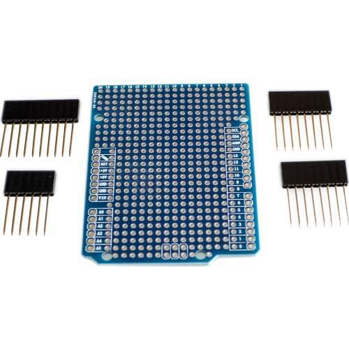 Prototype PCB Expansion Board For Arduino ATMEGA328P UNO R3 Shield FR-4 Fiber PCB Breadboard 2mm 2.54mm Pitch With Pins DIY One