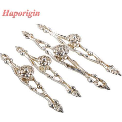 Kitchen Cabinet Drawer Knobs Carved Cupboard Handle Closet Drawer Pulls Vintage Wardrobe Dresser Handle Antique Bookcase