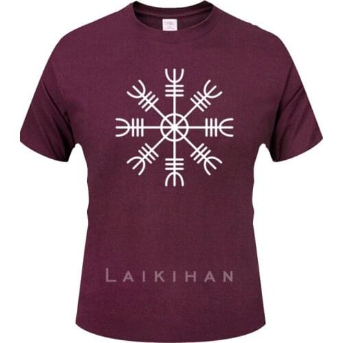 Scandinavian Horror Helm Agischialm Rune Harajuku T-Shirt Men Anime T Shirt Haikyuu t shirt Anime Tops Tees