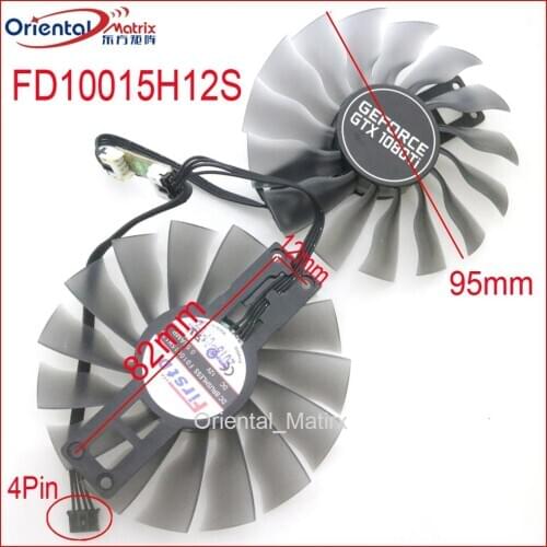 Free shipping FD10015H12S GAA8S2U 95mm VGA Fan For PALIT GEFORCE GTX1070 GTX1080 GTX1080ti Graphics Card Cooling Fan