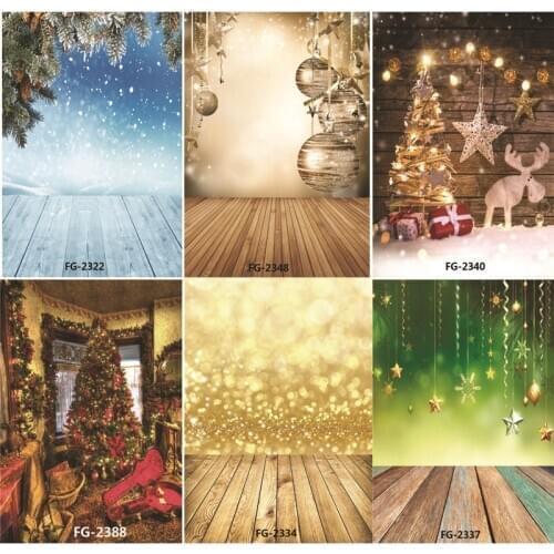 Vinyl Custom Photography Backdrops Prop Christmas day and Floor Photography Background #5138