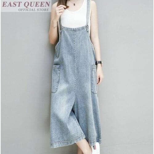 Jumpsuits women 2018 wide leg jeans overalls for woman elegant calf-length pants office pockets jumpsuit rompers DD606 L