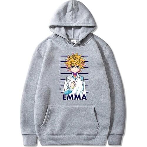 The Promised Neverland Womens Hoodies Japanese Anime Sweatshirts Unisex Mens Casual Hoodie Youth Hip Hop Cool Hooded Pullovers