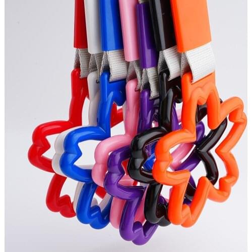 1pc 11 Color Floral Pattern Hand Pull Ring Metro Train Bus Handle Charm Drift Rear Bumper Warning Ring Accessories For Car Charm