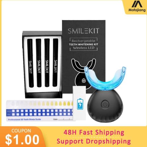 16 LED Teeth Whitening Kit 4 PCS Tooth Whitener Pen 35% Carbamide Peroxide Gel Dental Bleaching System Mouth Trays Tooth Machine