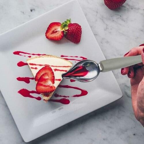 2pcs Chef Decoration Spoon Tools Sushi Food Draw Tool Design Sauce Dressing Plate Dessert Bakeware Cake Gastronomy Coffee Spoon