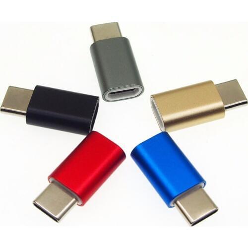 5pcs/lot Type c male to micro BF Adapter Aluminum alloy shell Type-C adapter