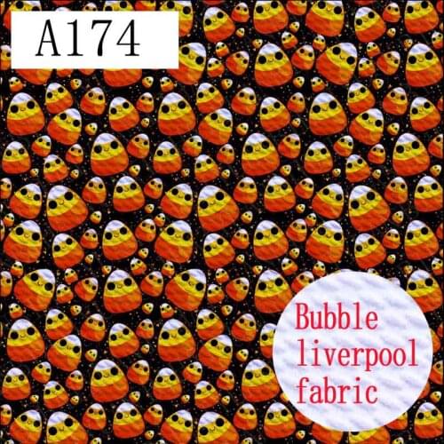 50cm*145cm 4 Way Stretch Spandex Knit Halloween Printed Bullet Texture Liverpool Fabric For Baby Head Wrap A174