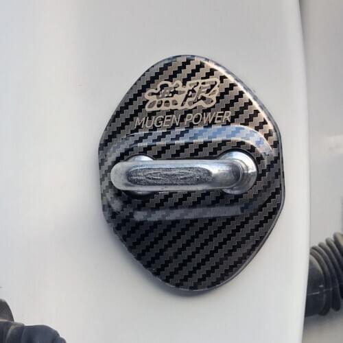 Carbon Fiber Auto Car Emblems Case For Mugen Power Honda Civic Accord CRV Hrv Jazz Badge Stickers Accessories Car Styling