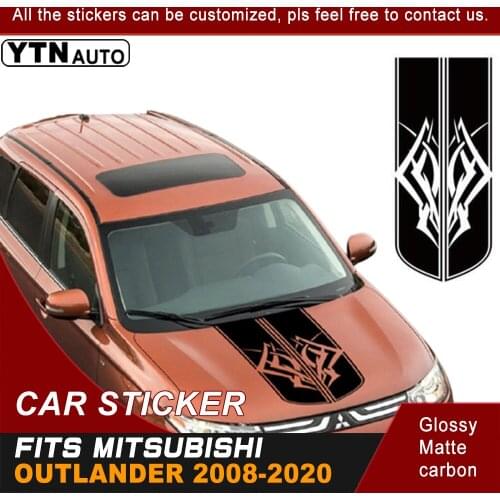 Car Decals For Mitsubishi Outlander 2008-2015 2016-2020 Cool Decal Head Hood Graphic Vinyl Car Stickers And Decals Car Wrap