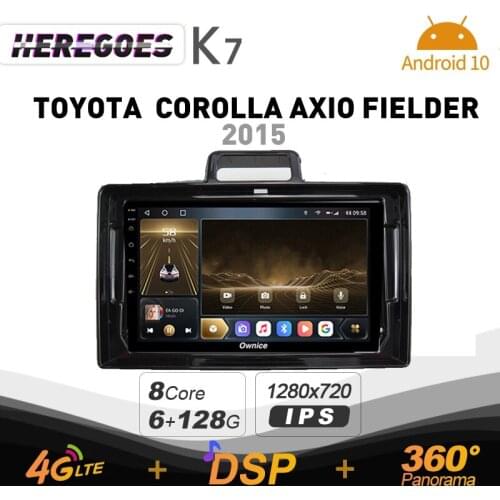 Ownice K7 6G + 128GB Android 10.0 Car DVD Player for Toyota Corolla axio fielder 2015 Navigation GPS Coaxial HDMI 4G LTE Radio