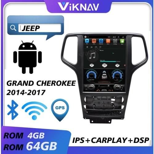 Car gps navigation multimedia video player for jeep grand cherokee 2014 2015 2016 2017 android radio car audio hd touch screen