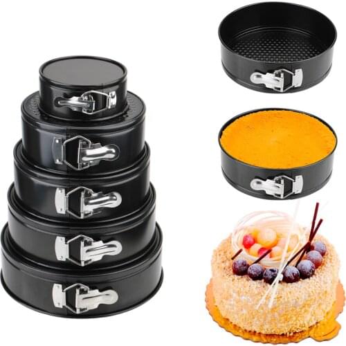 Carbon Steel Cakes Molds Round Cake Pan Bakeware Removable Bottom Non-Stick Metal Bake Mould Kitchen Accessories