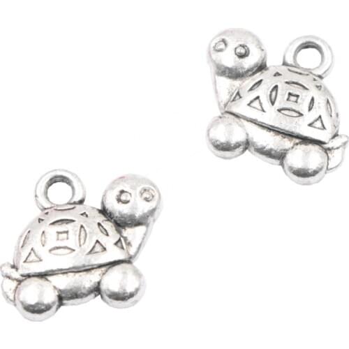 Tortoise Shape Accessories Pendant Wholesale 25PCS Zinc Alloy Metal Spacer Beads for DIY Bracelet Necklace Jewelry Findings A870