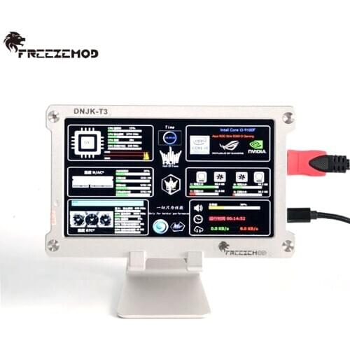 FREEZEMOD PC DATA Monitor Computer Detector 7-inch IPS LCD Screen Deputy Moniter Water Cooler Part Intelligent Full Metal