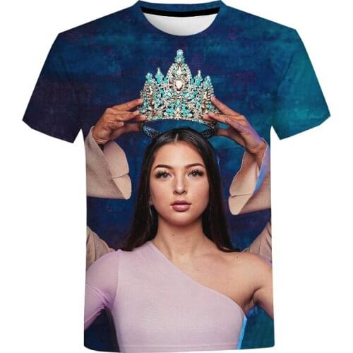 2021 Eva Queen 3D Print T-shirt Men Women Short Sleeves O-Neck Pullovers Streetwear Oversized Cotton Hight Quality Tops Clothes