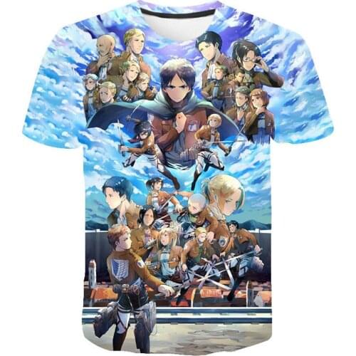 Attack On Titan Fashion Anime 3D Print T-Shirt Cool Men Women Children Casual Cartoon Fans Streetwear Tops Boy Girl Kids Tshirt