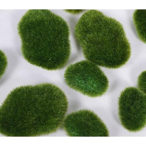 1 Bag Multiple Shape Green Foam Aquarium Moss Ball Artificial Fake Plant Silk Flowers Decorating Underwater Fish Tank Decoration