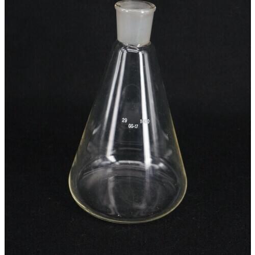 1000ml Quickfit 29/32 Joint Lab Conical Flask Erlenmeyer Boro Glass Graduated