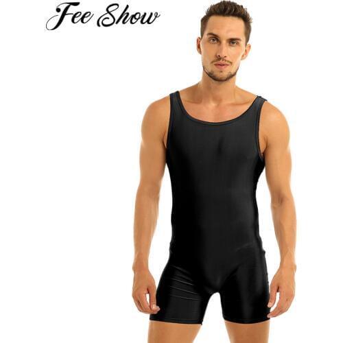 Mens Unitards Bodysuit Ballet Leother Costumes Ballet Body Tight Swimsuit for Dancing Costumes Tight Leotard Unitard Bodysuit