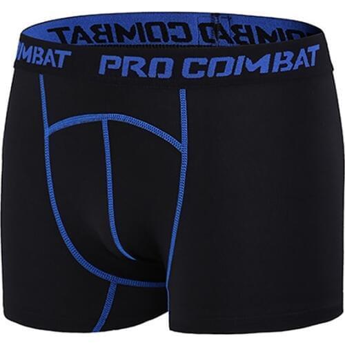 Men\s Fitness Shorts Elastic Waist Compression Boxer Short Pants Sports Trousers Gym Running Shorts