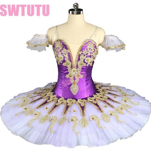 New arrival purple princess florina ballerina tutu girls performance tutu professional platter ballet tutu for sale BT9134F