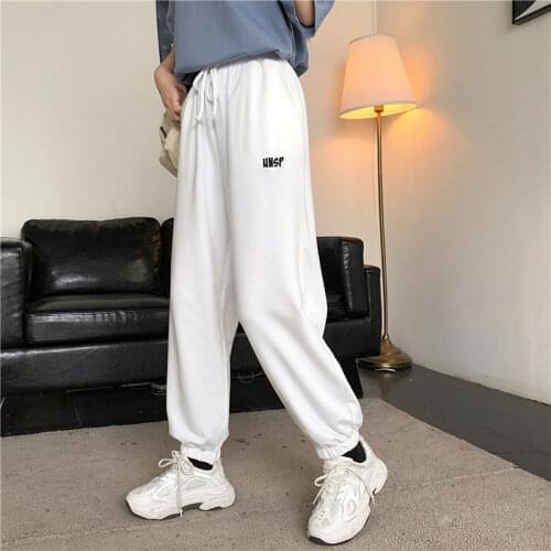 New autumn sports pants womens casual joker leggings Korean loose harem pants slim pants