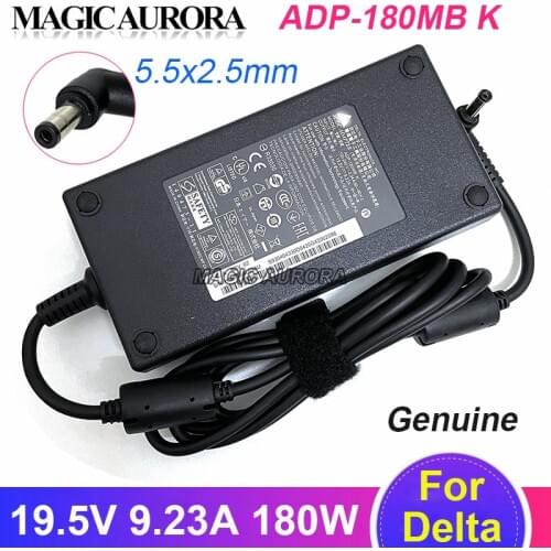 Genuine 180W 19.5V 9.23A ADP-180MB K AC Adapter Laptop Charger For MSI GE73 GS65 GL65 GL75 P65 GE72VR 7RF MS-16Q2 A15-180P1A
