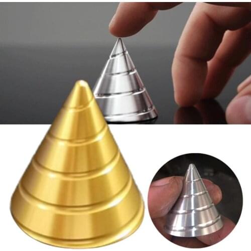 1 Pcs Portable Desktop Gyro Toy Stainless Steel Funny Gadget Optical Illusion Men Lady Desktop Spiral Toy 4 Colors