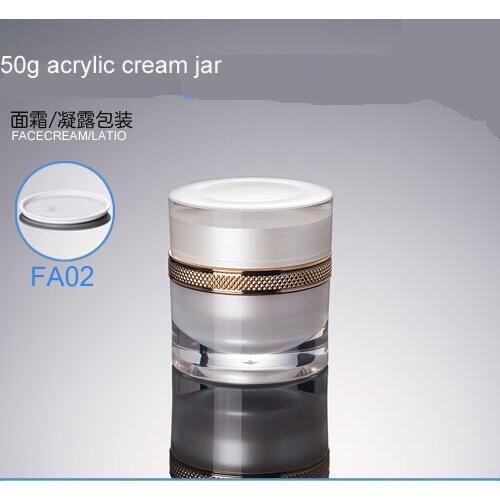 300Pcs/lot Luxury 50g/ml Empty Acrylic Cosmetic Jar Pots Makeup Tool Face Skin Cream Container