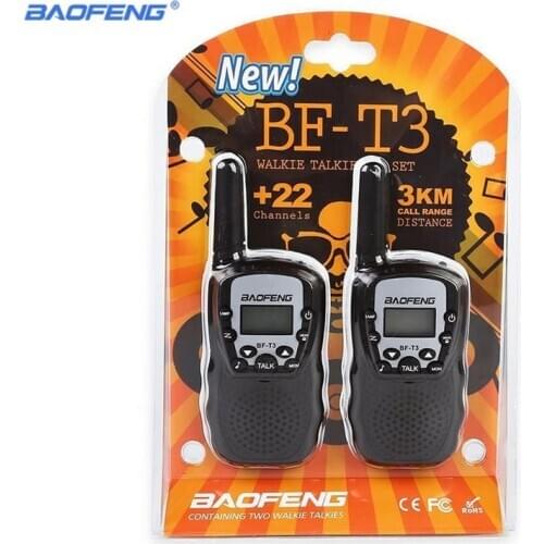 BaoFeng BF-T3 Kids' Walkie Talkies 22 Channel BFT3 Childrens Two-Way Radio FRS/GMRS UHF Long Range kid Birthday Christmas Gifts
