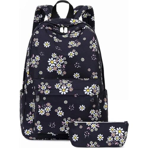 Floral Printing Backpack Kids Primary Elementary Bookbags Set Children Girly School Bag Waterproof Lightweight New 2021