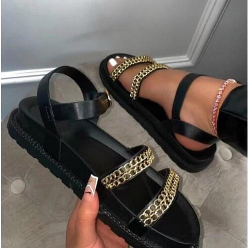Women Flat Slides Summer Bling Crystal Slip On Slippers Ladies Buckle Strap Shoes Woman Fashion Casual Female Beach Slipper 2020