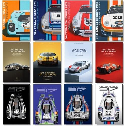 Modern Cool Racing Car Exhibition Posters and Prints Canvas Painting Wall Art Picture for Living Office Bar BedRoom Home Decor