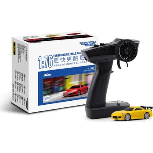TURBO Racing 1:76 Mini Remote Control Sports Car 2.4G Overspeed Rc Charging Toy Car