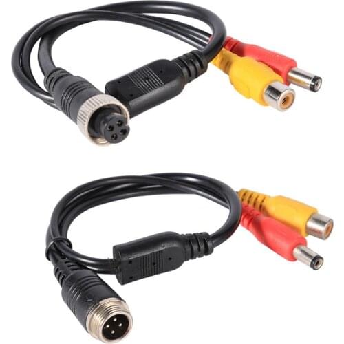 M12 4Pin Aviation Head to RCA Female DC Male Extension Cable Adapter Converter Wire for CCTV Camera Security DVR Accessories