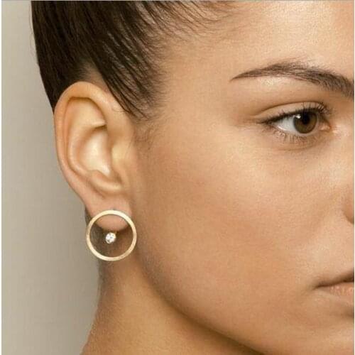 Vintage simple Geometric Little earrings Stylish and simple Joker Round Earrings women earrings Girl gift