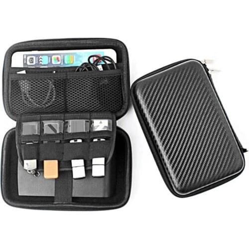 Waterproof EVA Hard Carry Case Organizer for HDD Enclusure USB Cable Game Card Outdoor Power Bank Organizer Bag Accessories