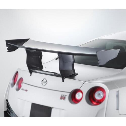 High Quality Nisimo STYLE REAL CARBON FIBER REAR WING TRUNK LIP SPOILER FOR NISSAN GT-R GTR R35 2008-2020 (With Lights)