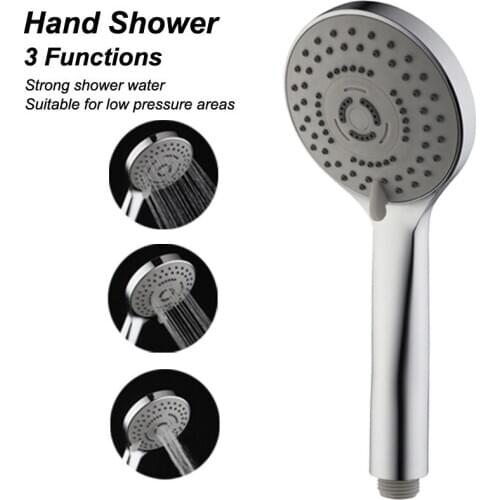 Xiamen simple nozzle low pressure supercharging hole three functions with water heater shower shower set