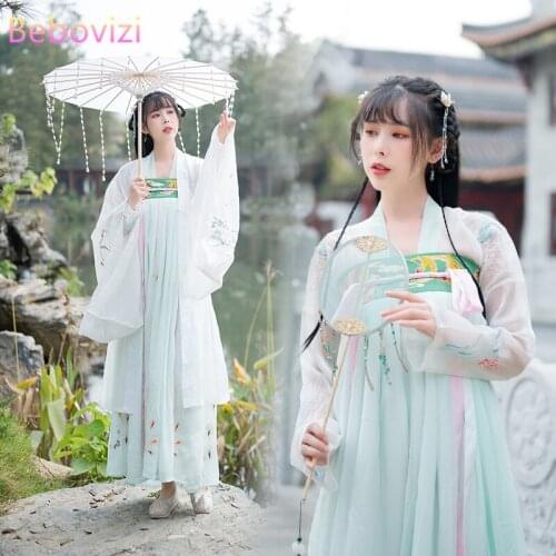 Full Chest Waist Skirt Elegant Costume Cosplay Hanfu Robe Fairy Dress Carnival Outfits for Women Traditional Chinese Clothing