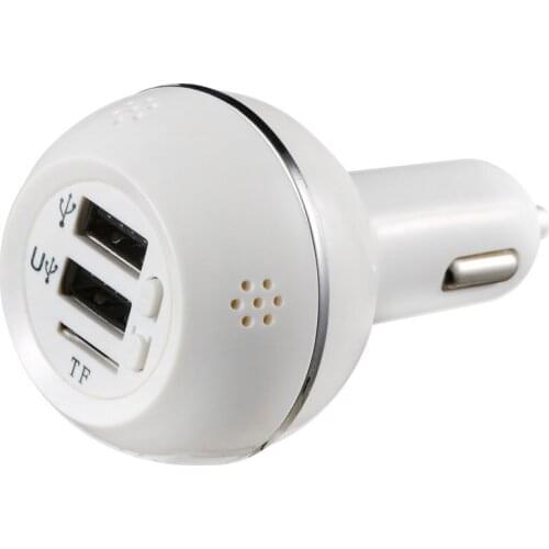 2-Port Dual USB Perfume-Type Adapter TF Card Universal Car MP3 Player Charger